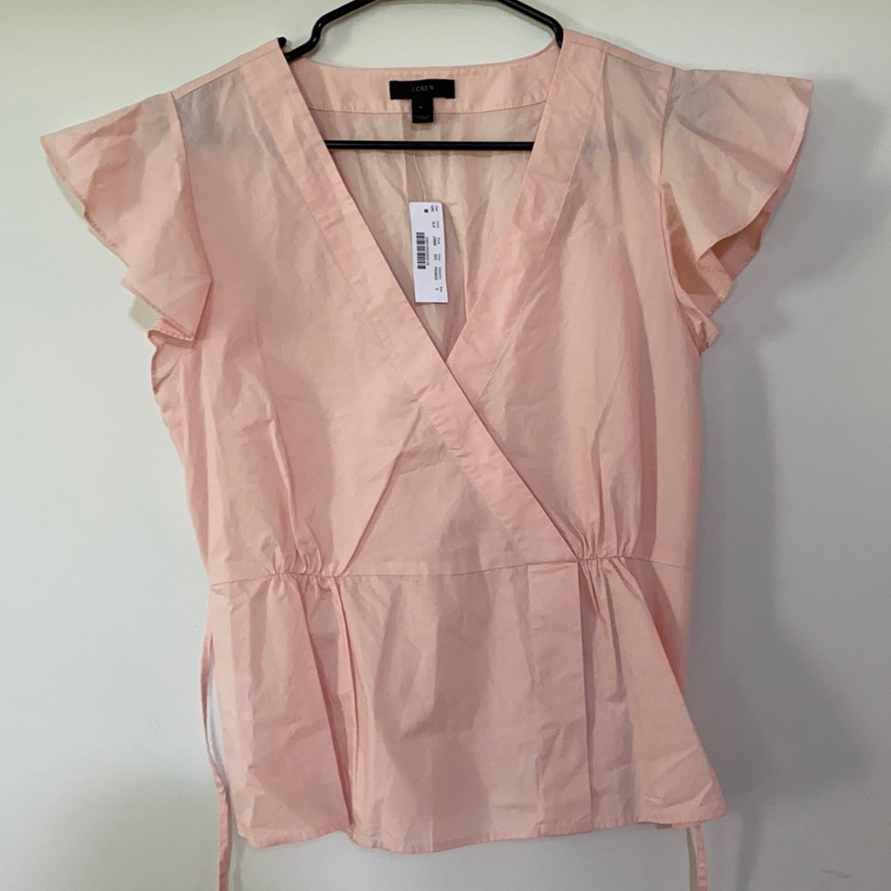 J. CREW NEVER WORN, TAGS ON Light pink linen shirt